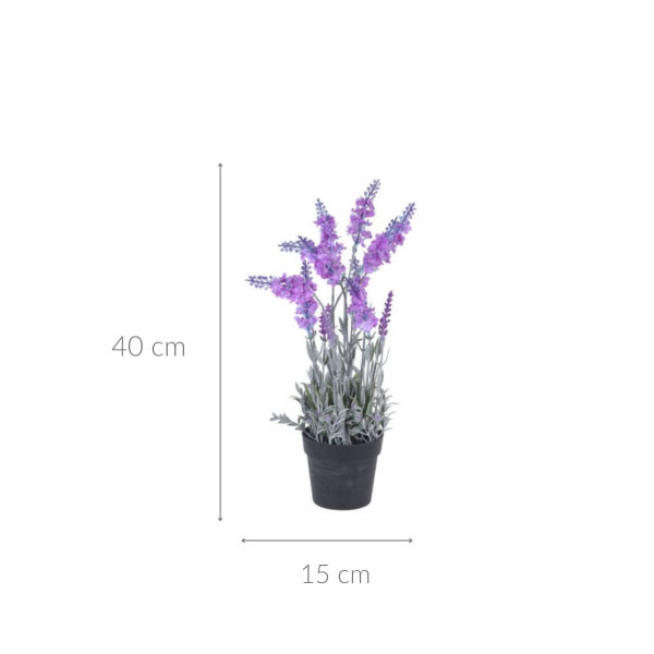 Sztuczna lawenda w doniczce, 40 cm