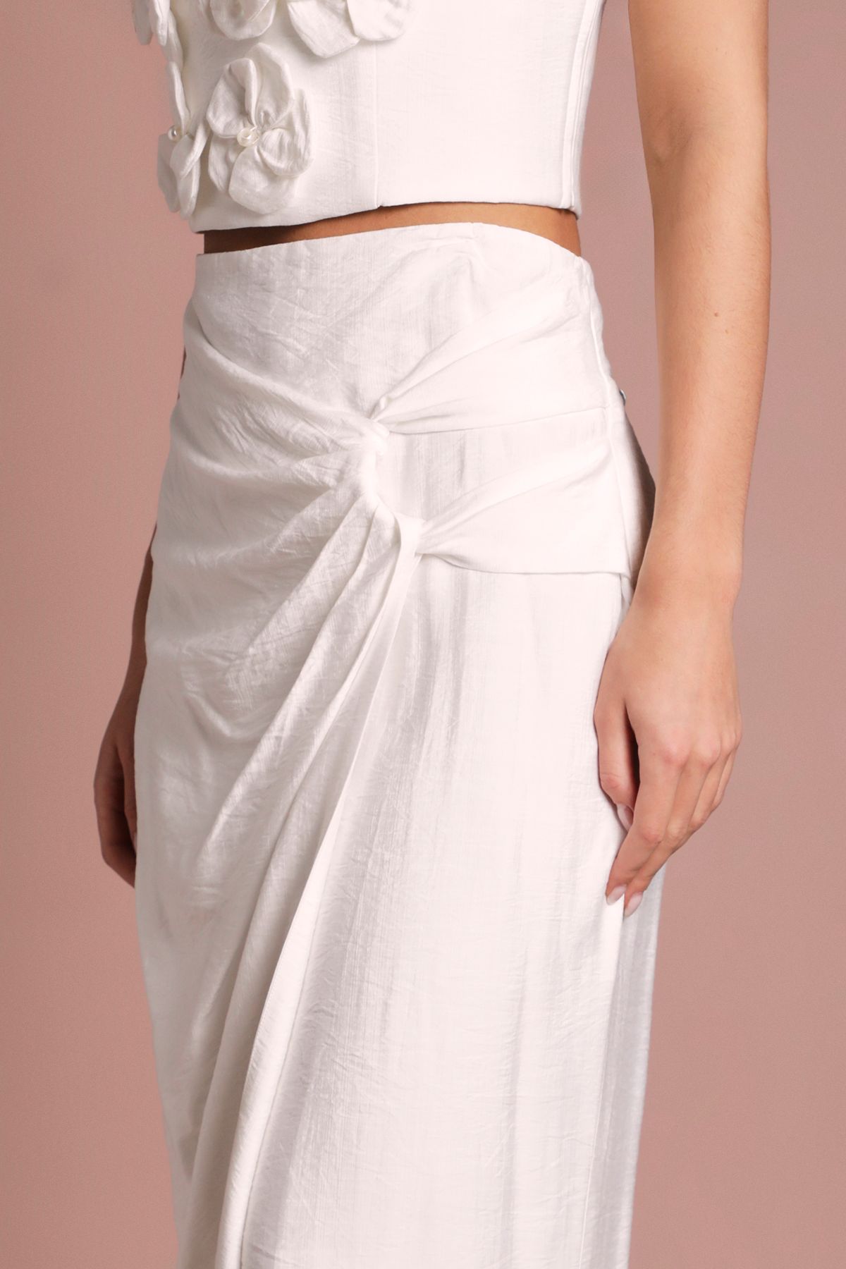 Coast Twist Detail Wrap Wedding Midi Skirt Co Ord