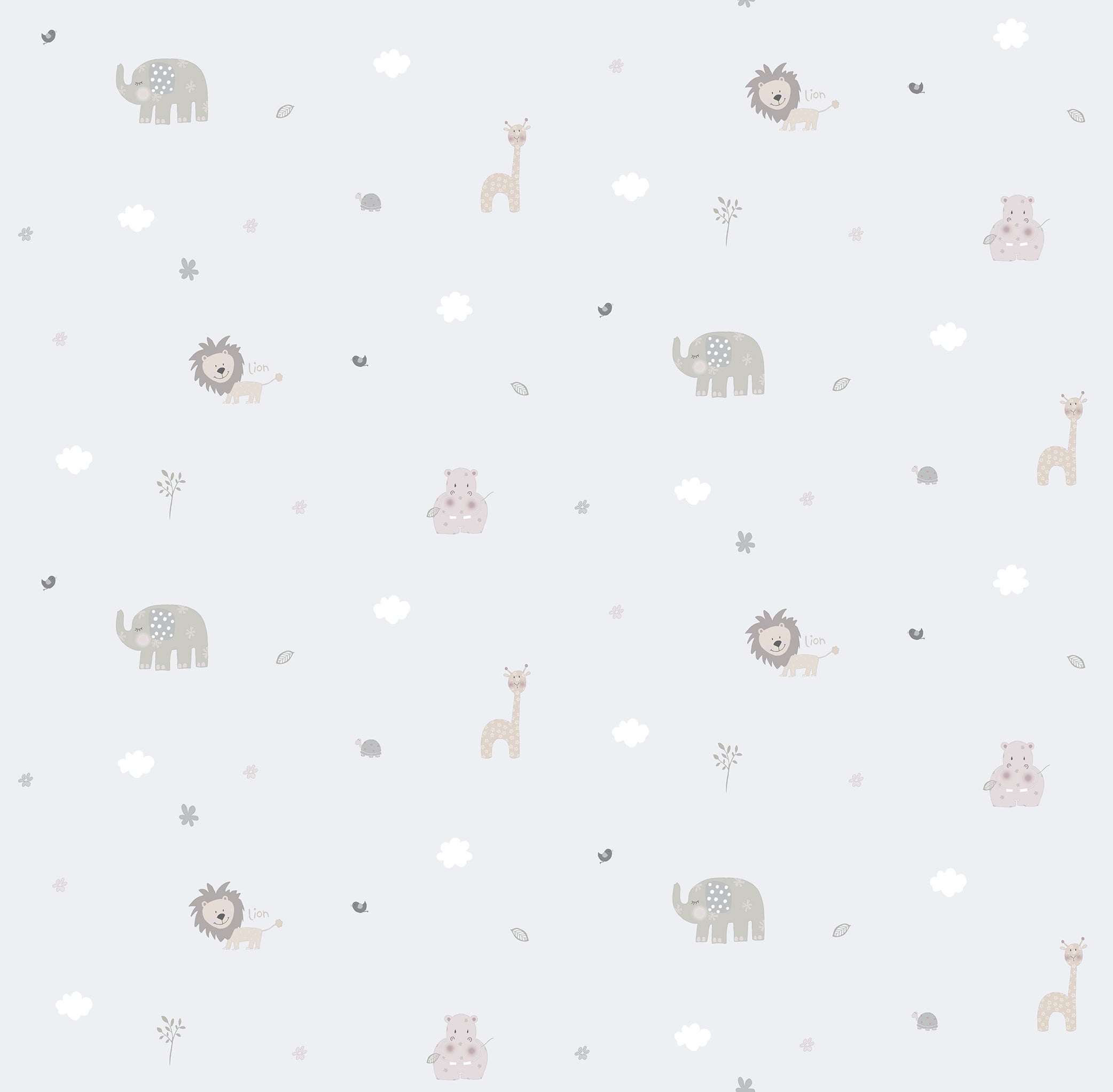 Sanders & Sanders behang dieren grijs - 53 cm x 10 m - 640561