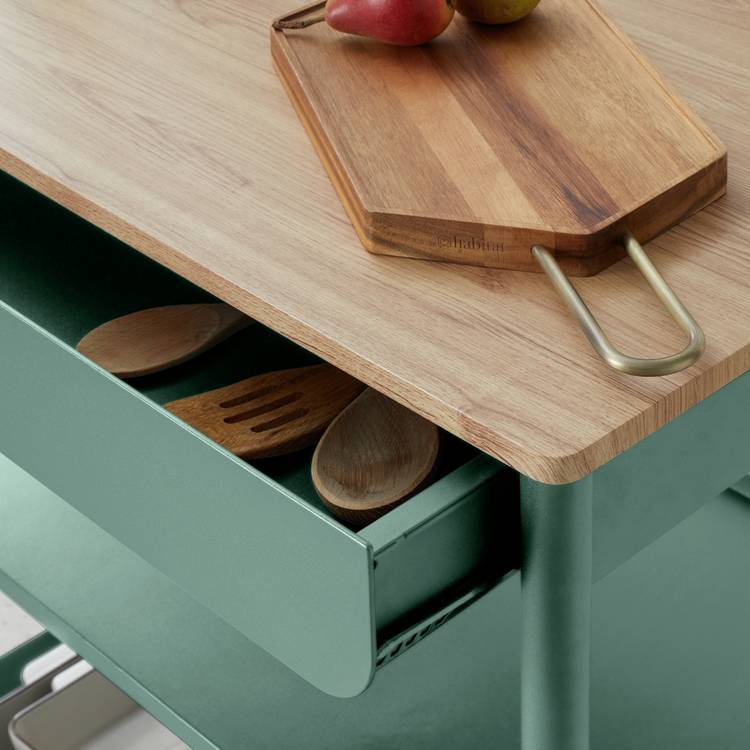 Habitat Kaylo Metal Kitchen Trolley - Blue