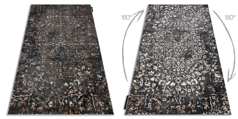 Dywan DE LUXE nowoczesny 2080 Ornament vintage przecierany - 160x220 cm