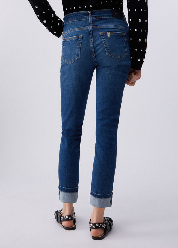 Jeans skinny con strass