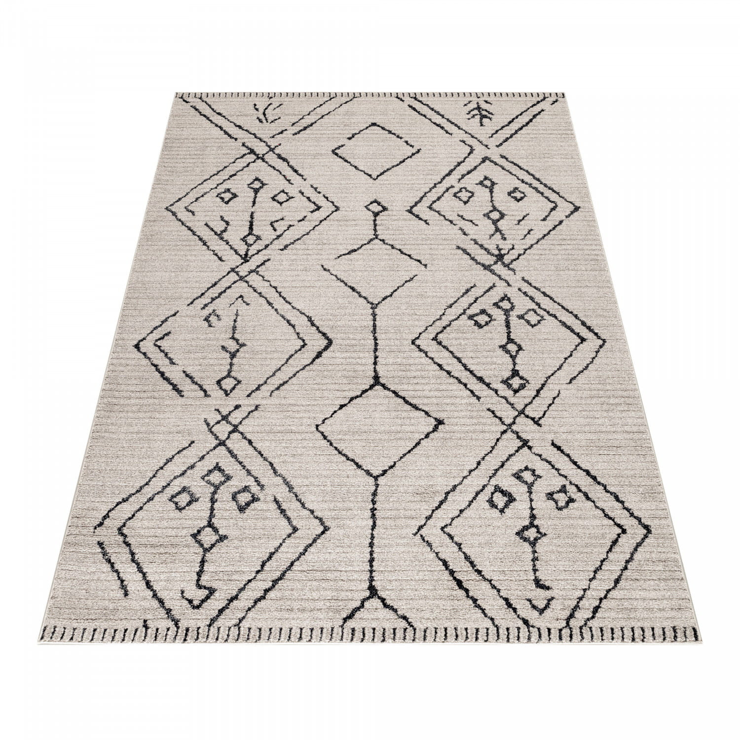Dywan poliestrowy Berber rustykalny beżowy 80 cm x 150 cm