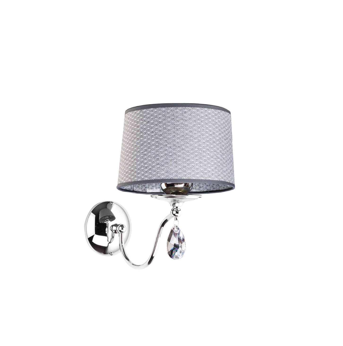Kinkiet ścienny EGIDA chromowany szary 1 x E27 x 15W IP20 Jupiter