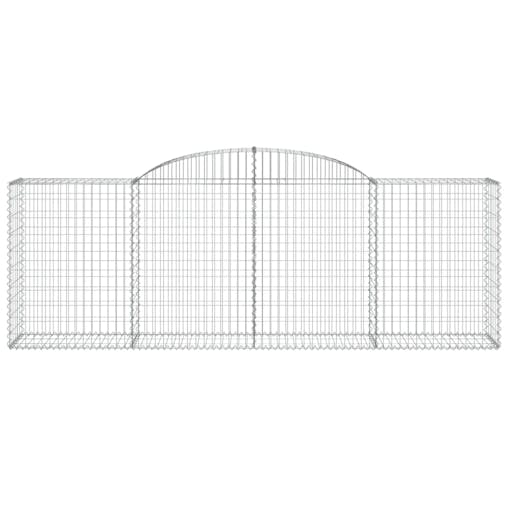 NNEVL Arched Gabion Baskets 4 pcs 300x50x100/120 cm Galvanised Iron