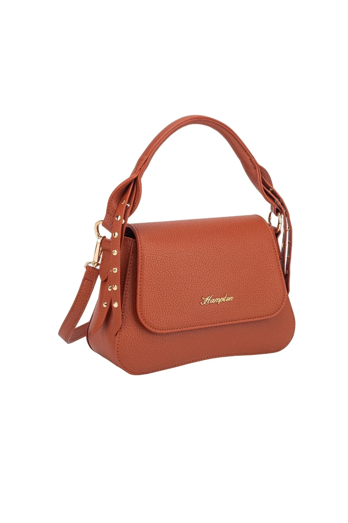 Lily Flap-Over Shoulder Bag in Tan