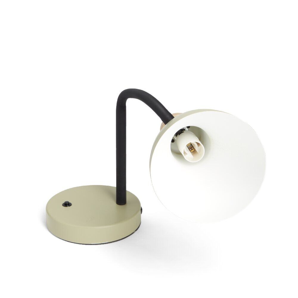 Lampe de bureau orientable métal vert Ø14xH36cm