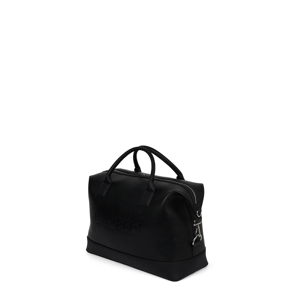 The Mae - Small Black Vegan Leather Travel Bag