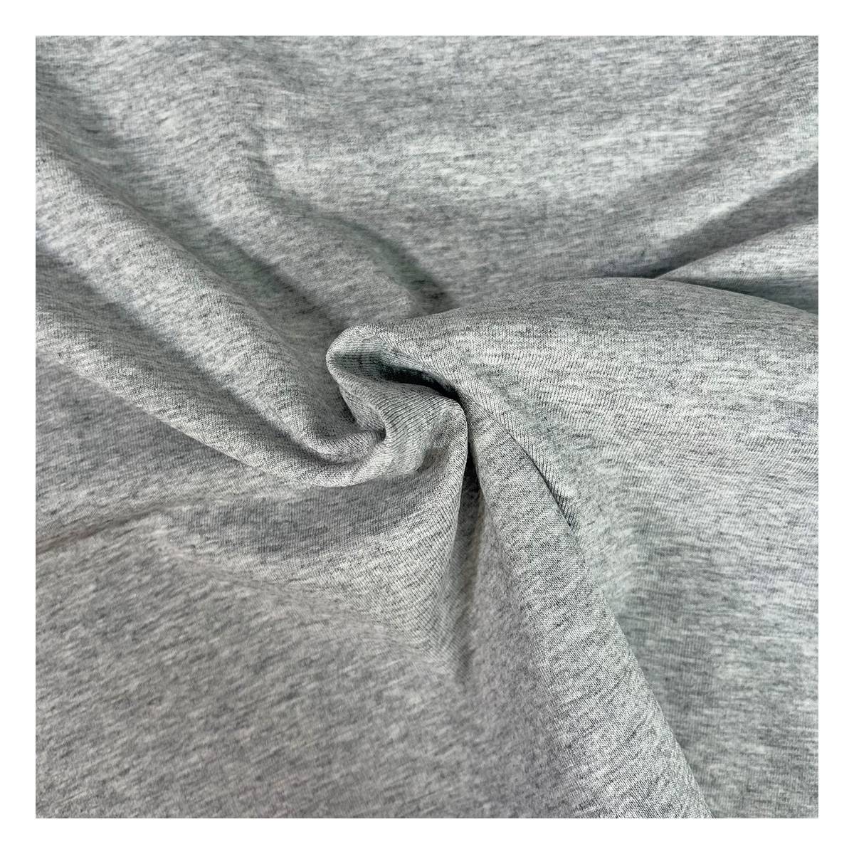 Grey Cotton Spandex Jersey Fabric by the Metre