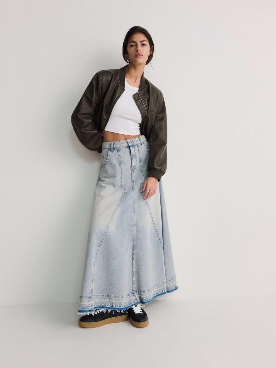 Denim Maxi Skirt