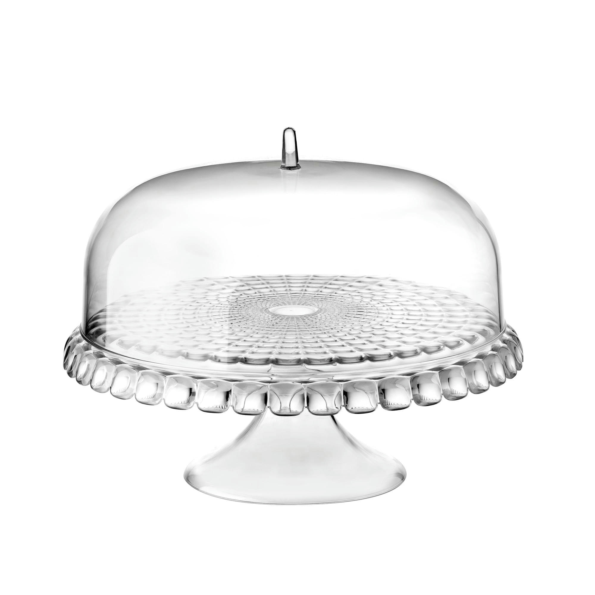 TIFFANY - Présentoir à gâteau en acrylique transparent avec cloche 30 cm