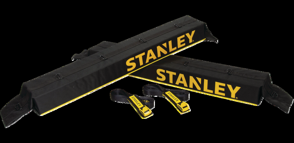 Stanley Roof Top Universal Rack Pad & Luggage Carrier System, Adjustable w/ 2 Tie-Down Straps, Black