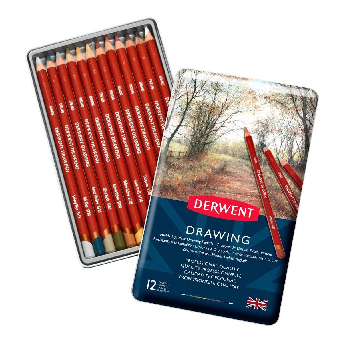 Derwent Drawing Pencils 12 Pack