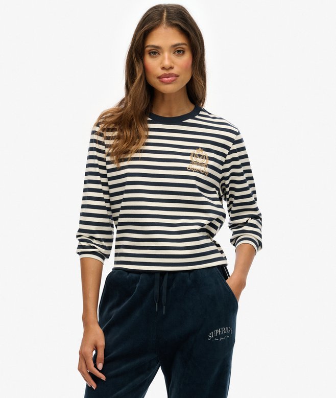 Country Club Long Sleeve Stripe Top