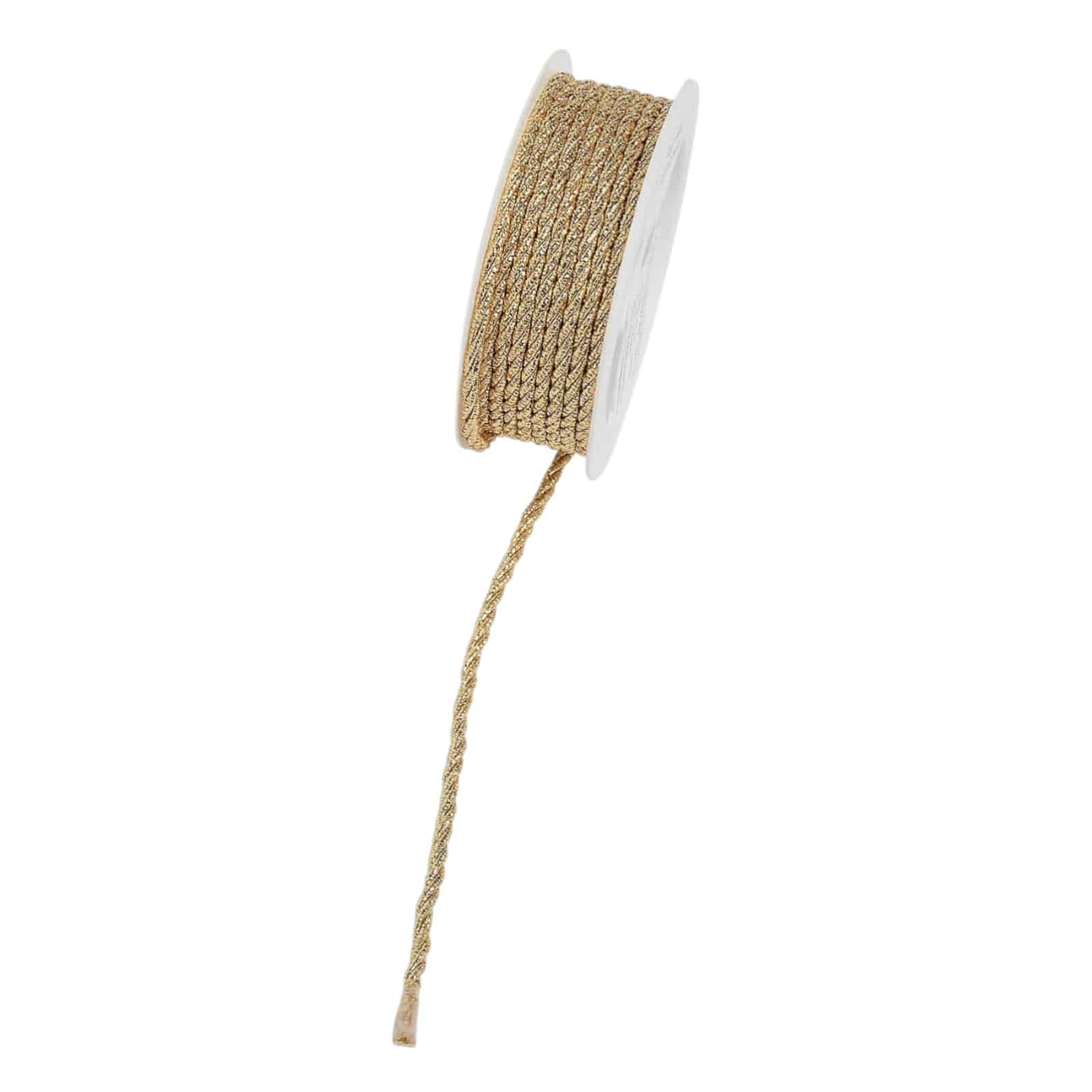 Kordel Glitzer Gold,L 5.000 x B 3 mm