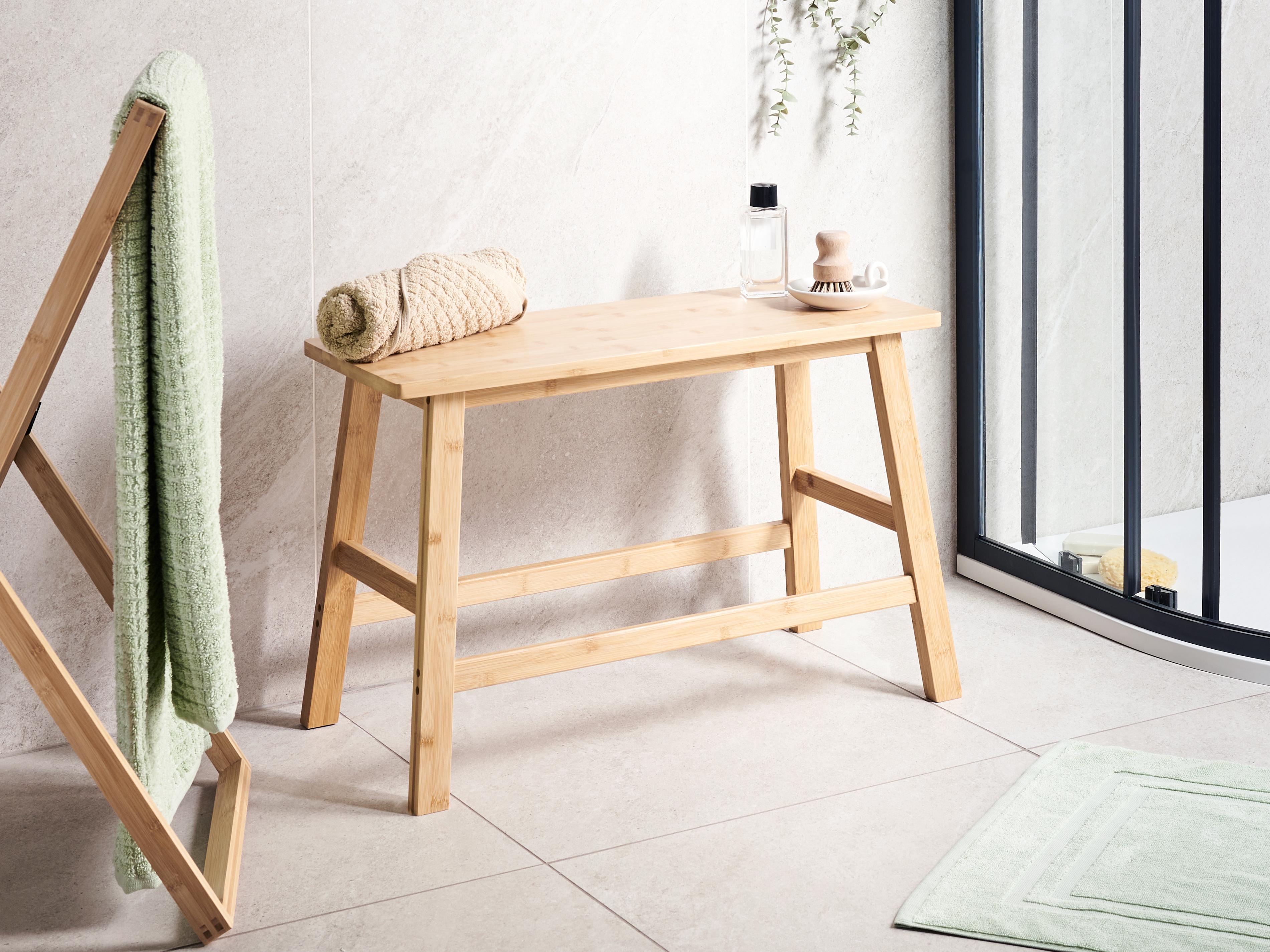 Bathroom Bench IGUAZU Bamboo Light Brown