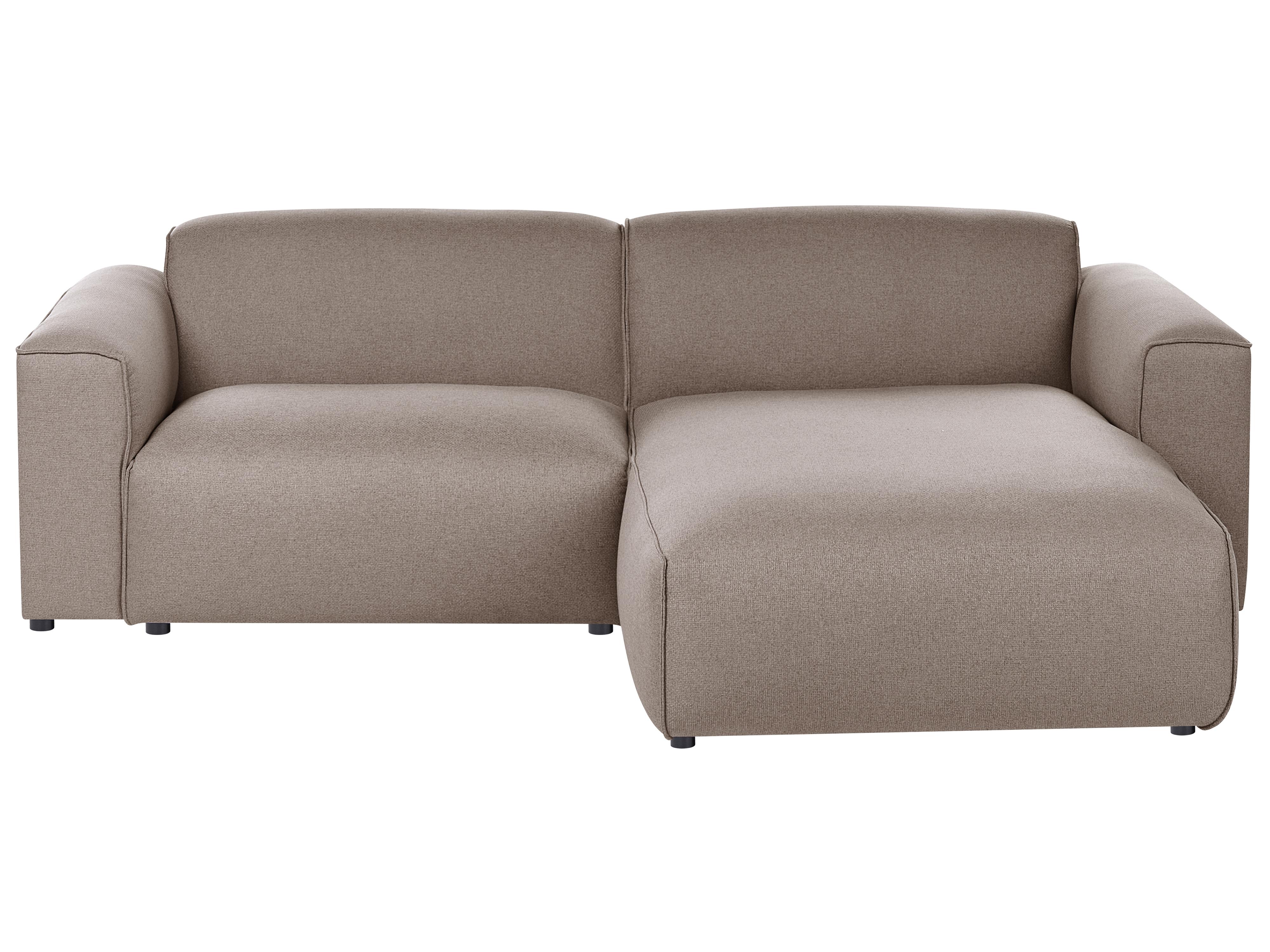 Corner Sofa 3 Seater FAABORG Fabric Taupe Left Hand