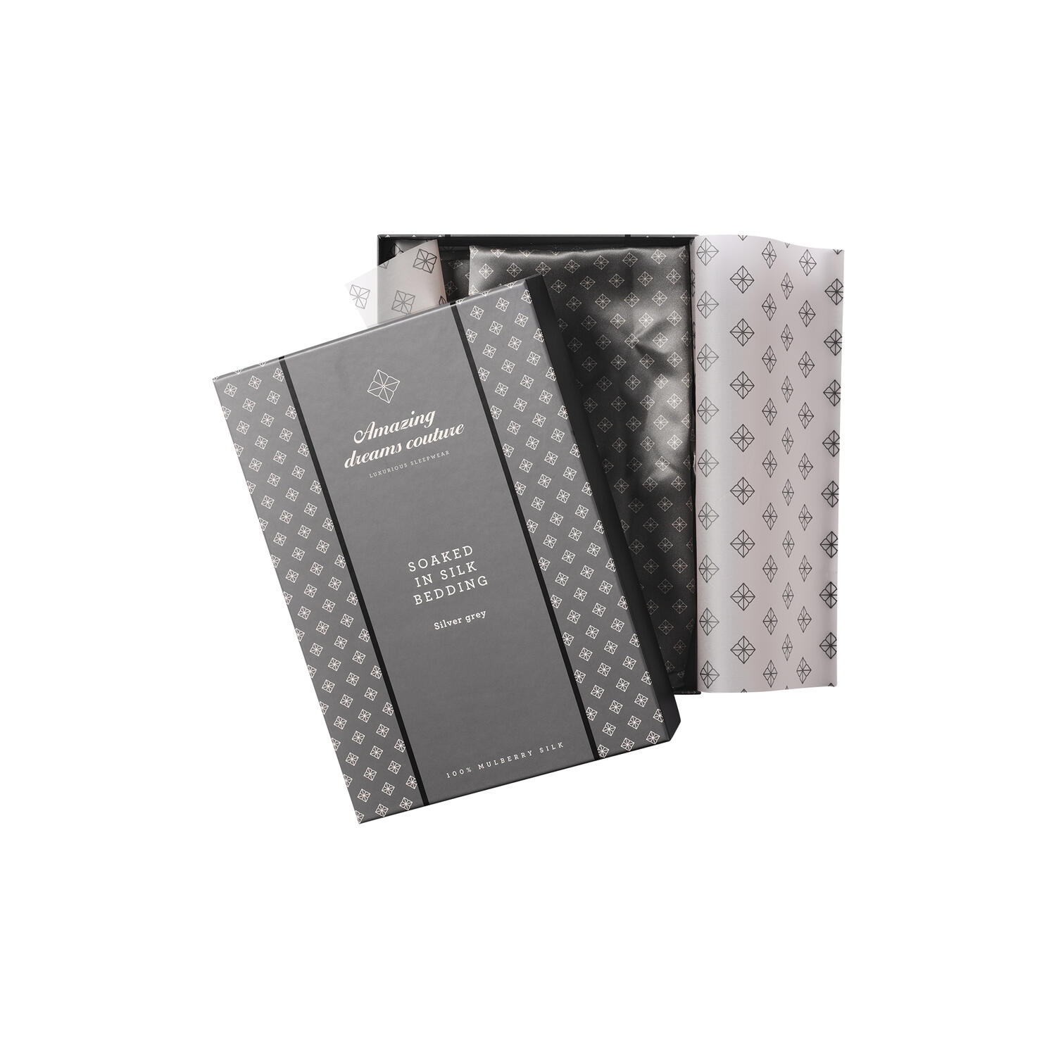 Amazing Dreams Soaked In Silk sengetøj, silver grey