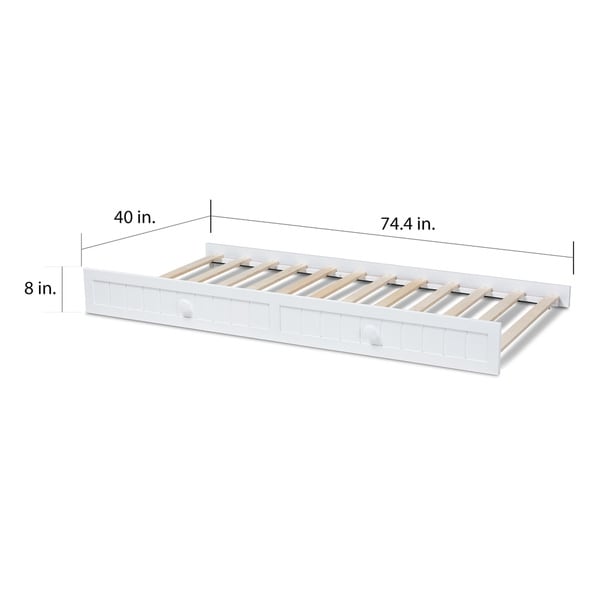 Taylor & Olive Candelilla White Farmhouse Trundle