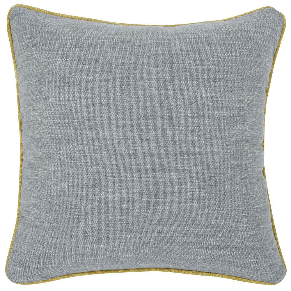 CALIE - Housse de coussin gris et ocre 40x40