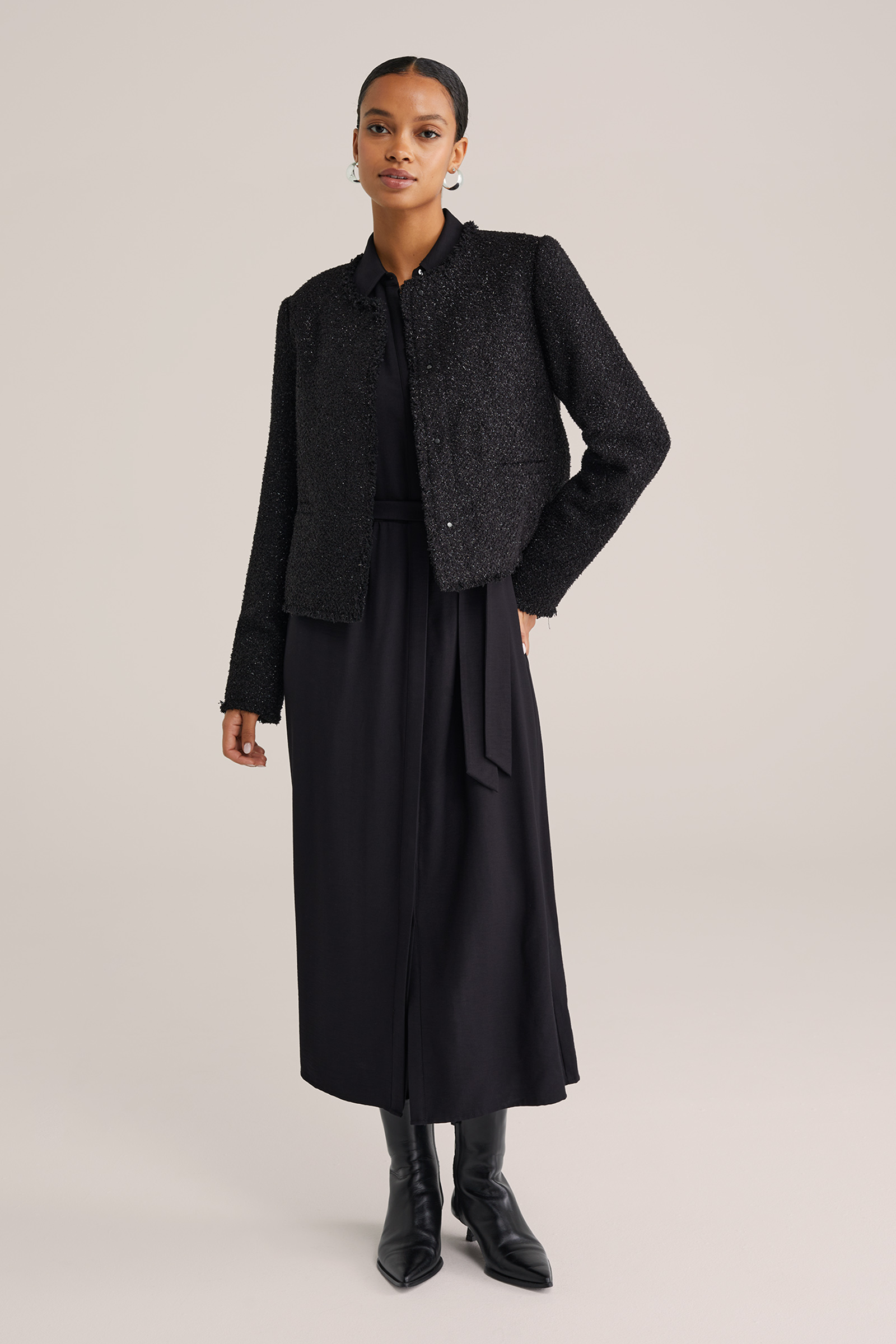 Dames boucl&eacute; blazer