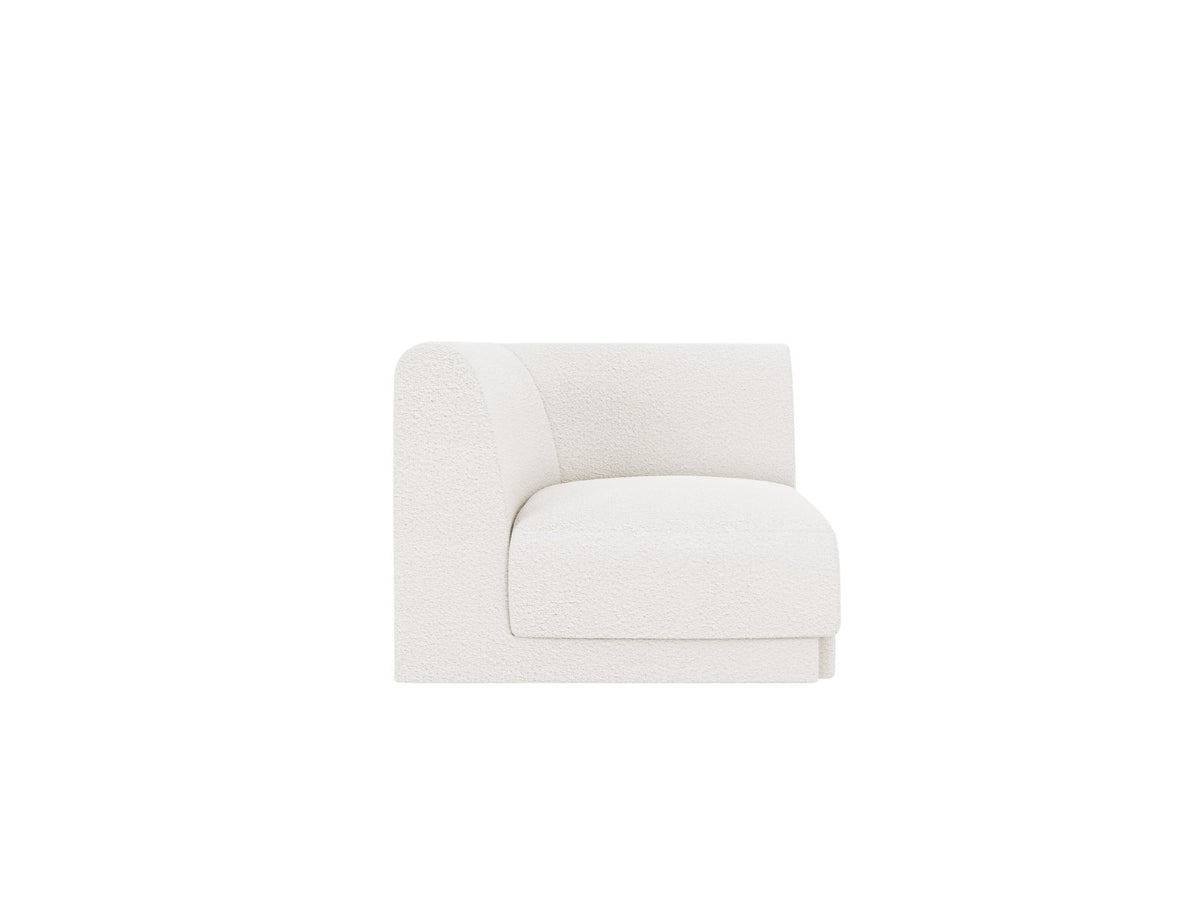 Micadoni Hoekmodule Miley boucle wit - 90x90x70cm