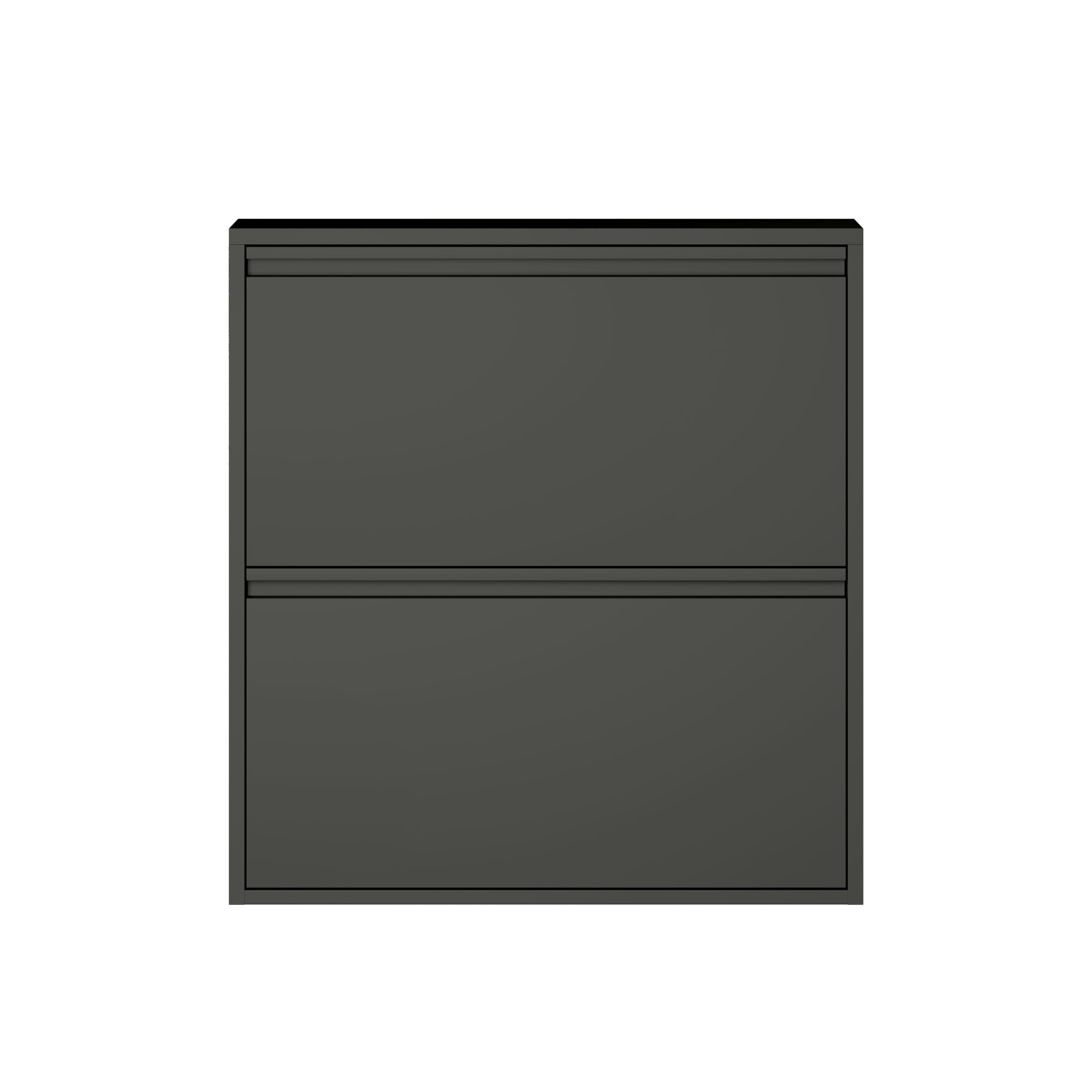 by fonQ Klip Schoenenkast - 2 Vakken - Zwart