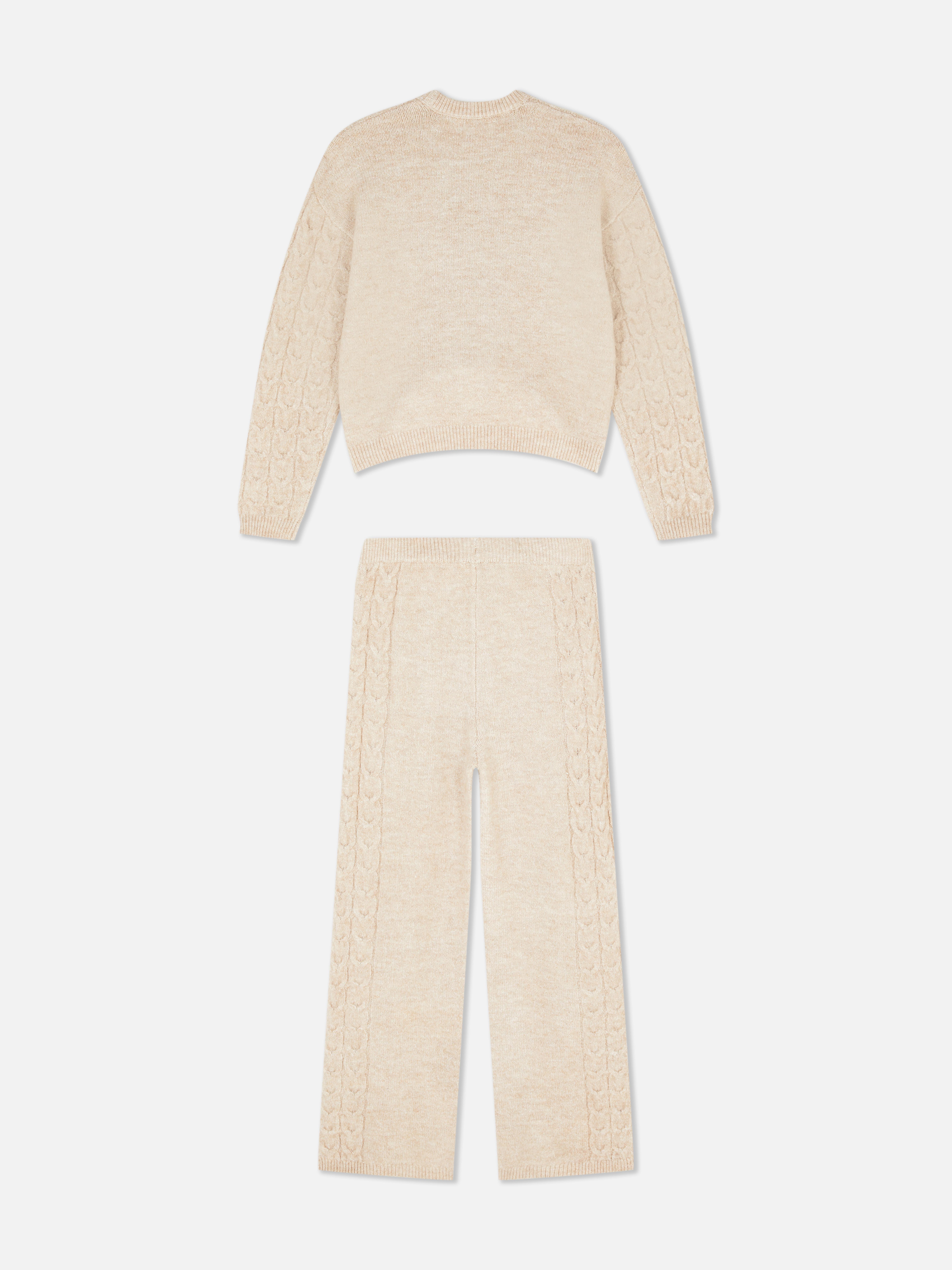 7-15yrs | Cable Knit Sweater and Leggings Set