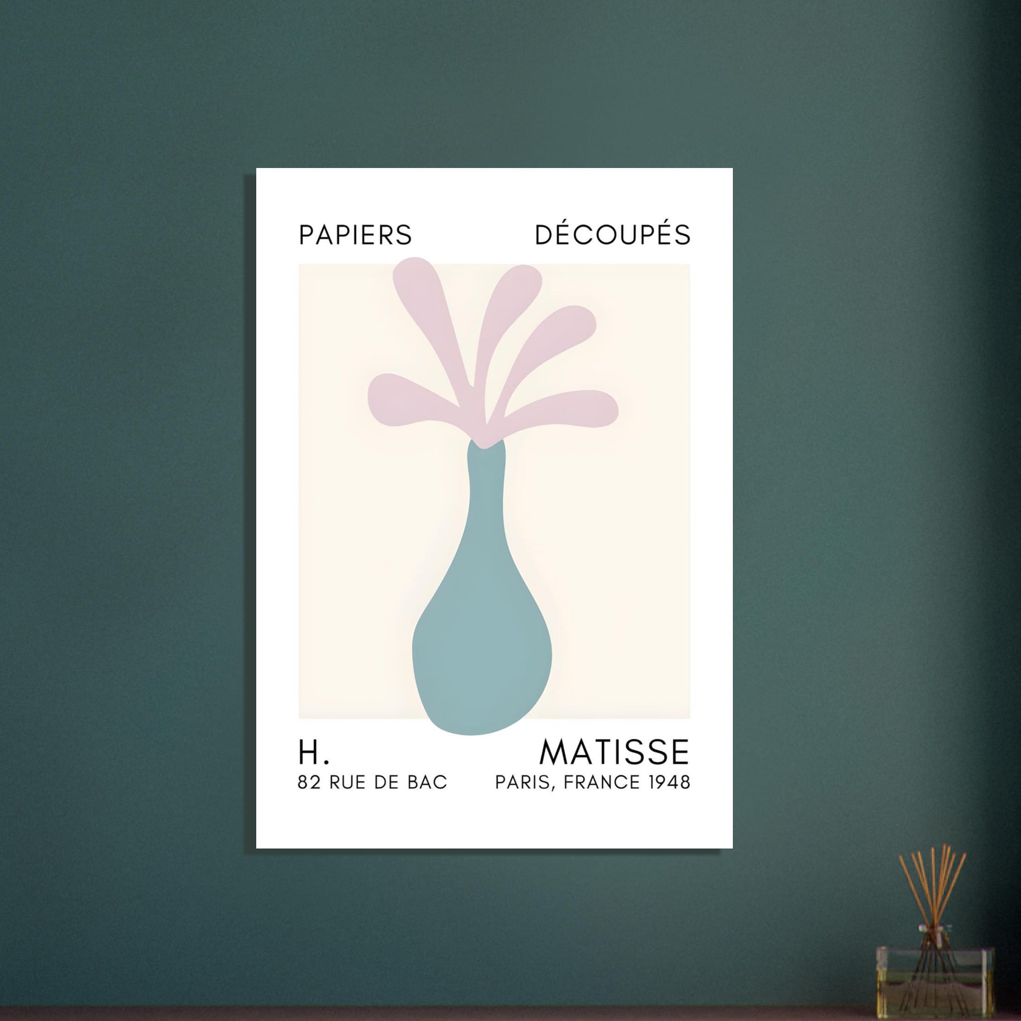 Artfulprints Poster Matisse - Ocean flower pink  - 70x100 cm - Roze