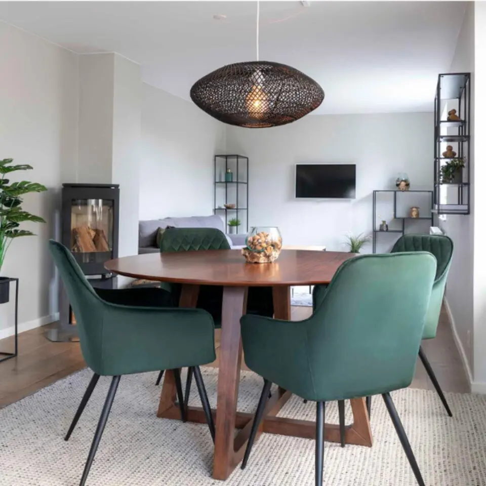 House Nordic Eetkamertafel Hellerup Walnoot &Oslash;137 cm