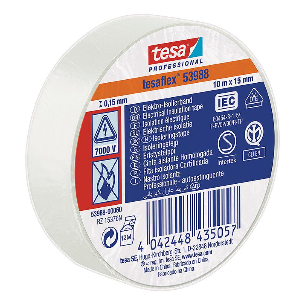ISOLERINGSTAPE TESA 10MX15MM HVIT