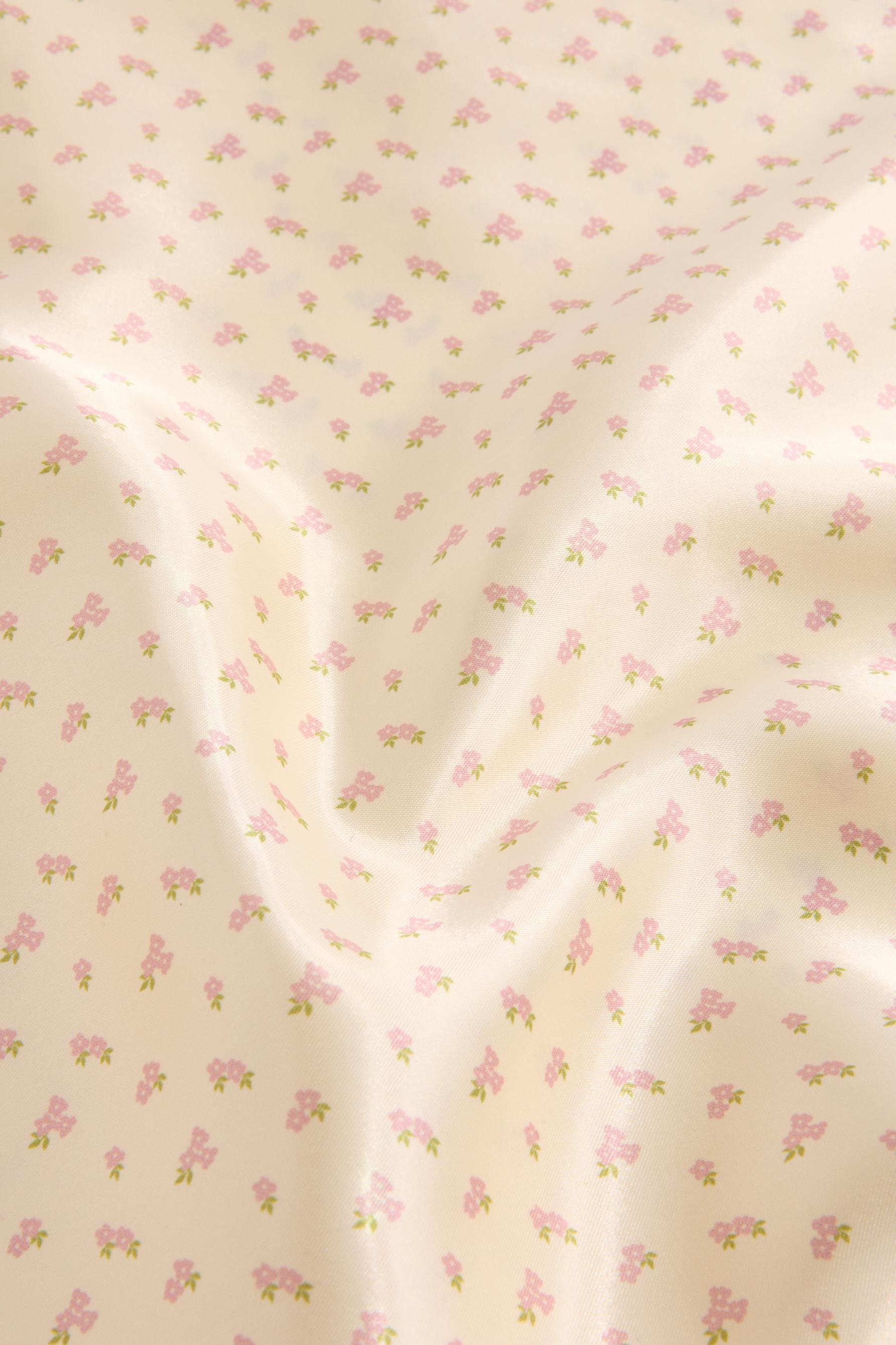 Funda almohada satinada flores
