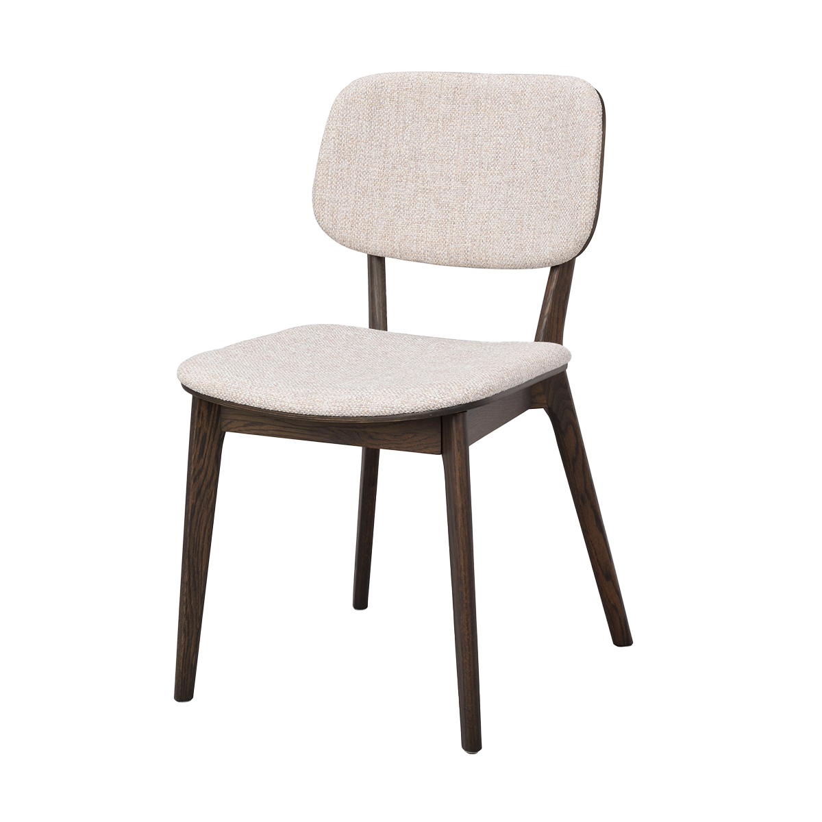 Rowico Home Barrett Houten Eetkamerstoel Bruin met Beige Zitting