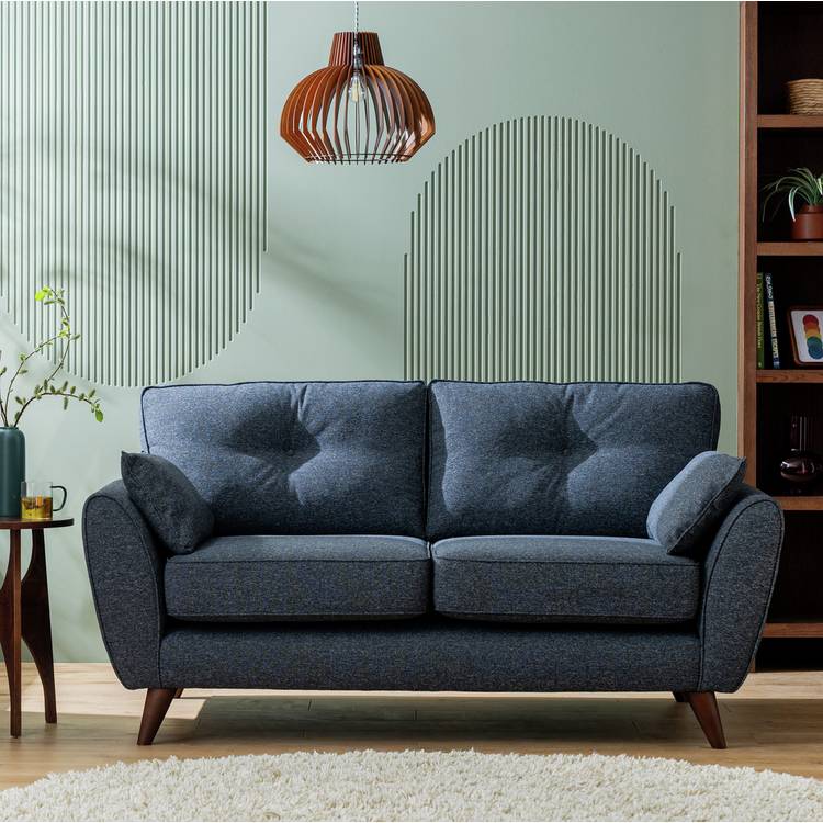 Habitat Iris Fabric 2 Seater Sofa - Charcoal