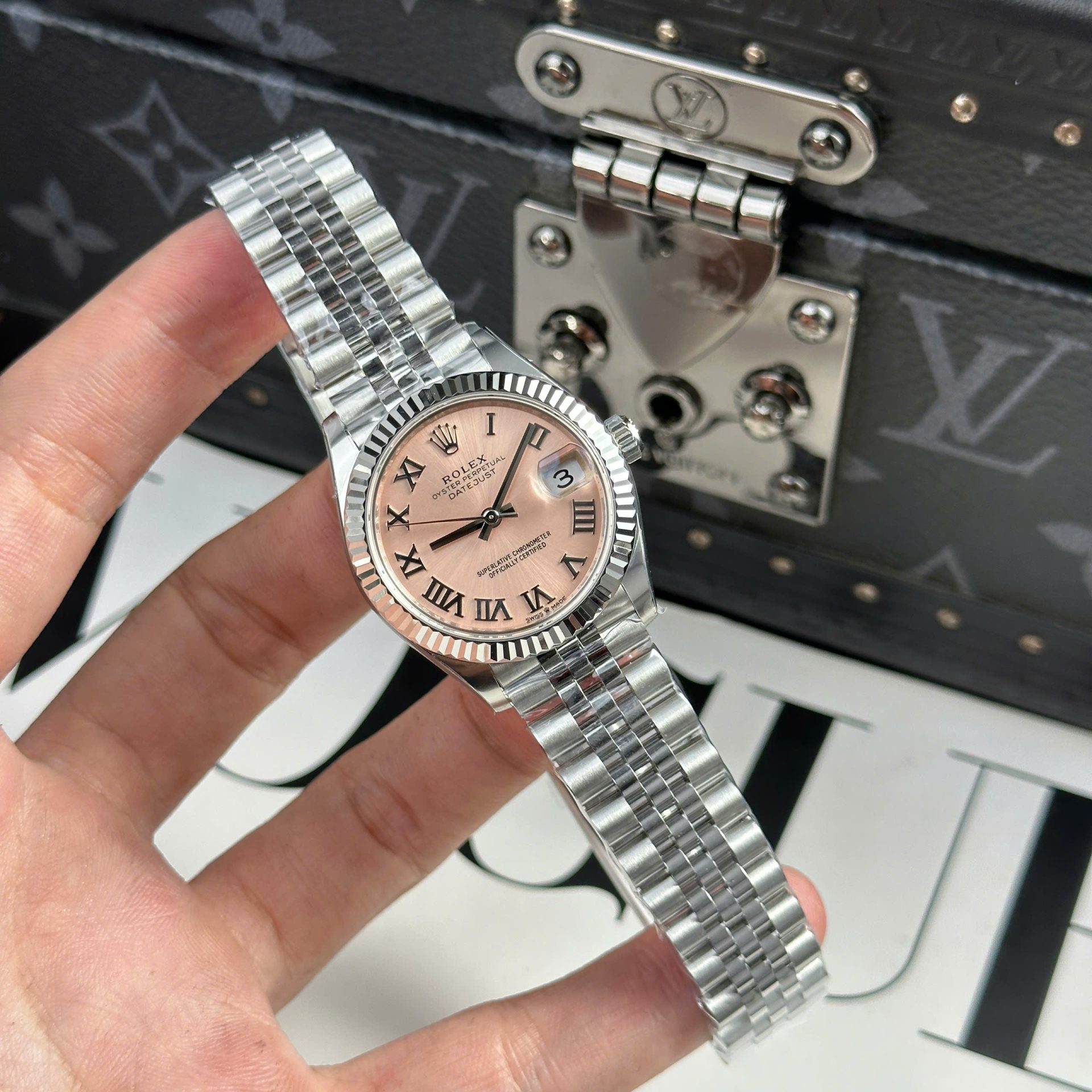 Rolex Datejust 316L Steel Pink Dial 31mm Jub THBF Replica