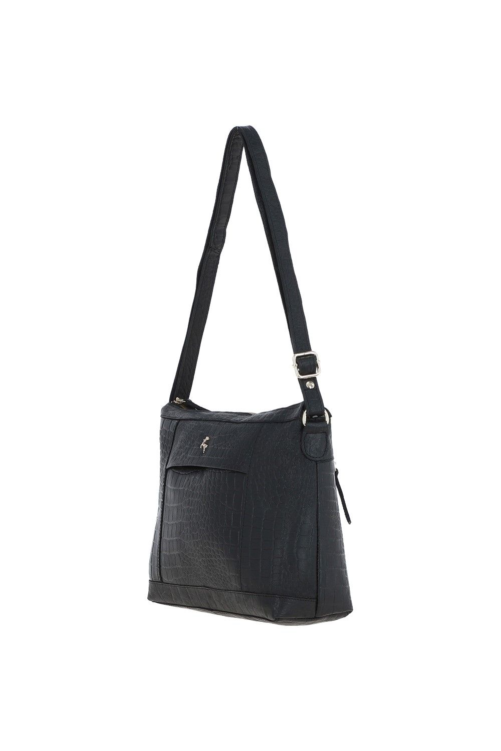 Ashwood Leather Carlotta' Croc Print Real Leather Shoulder Bag