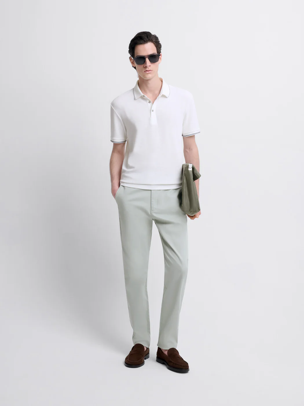 Chino en coton mélangé