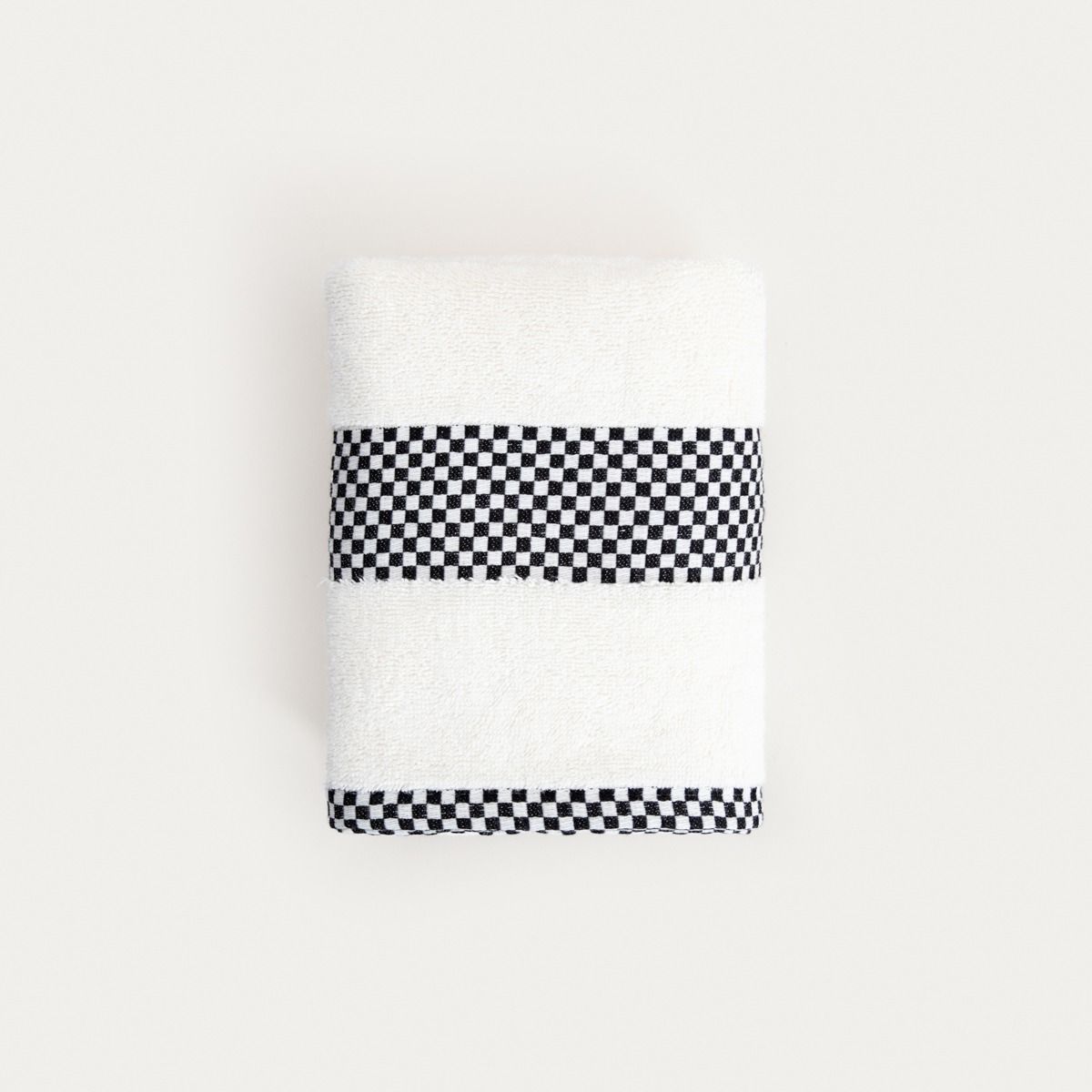 Ręcznik TIVA z czarną kratką 50x90 cm