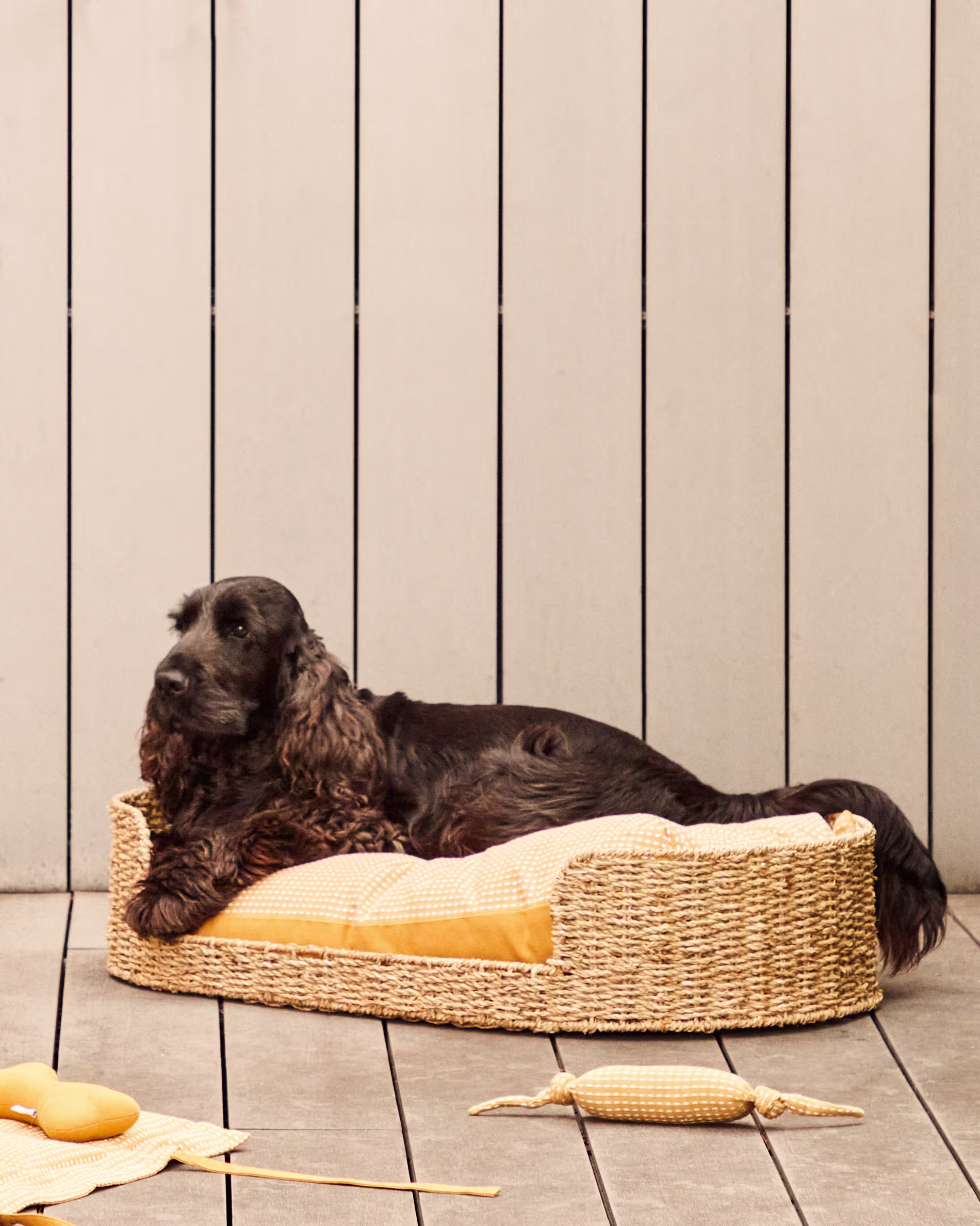 Cama para mascota grande Fliicker de fibras naturales Ø 80 x 45 cm