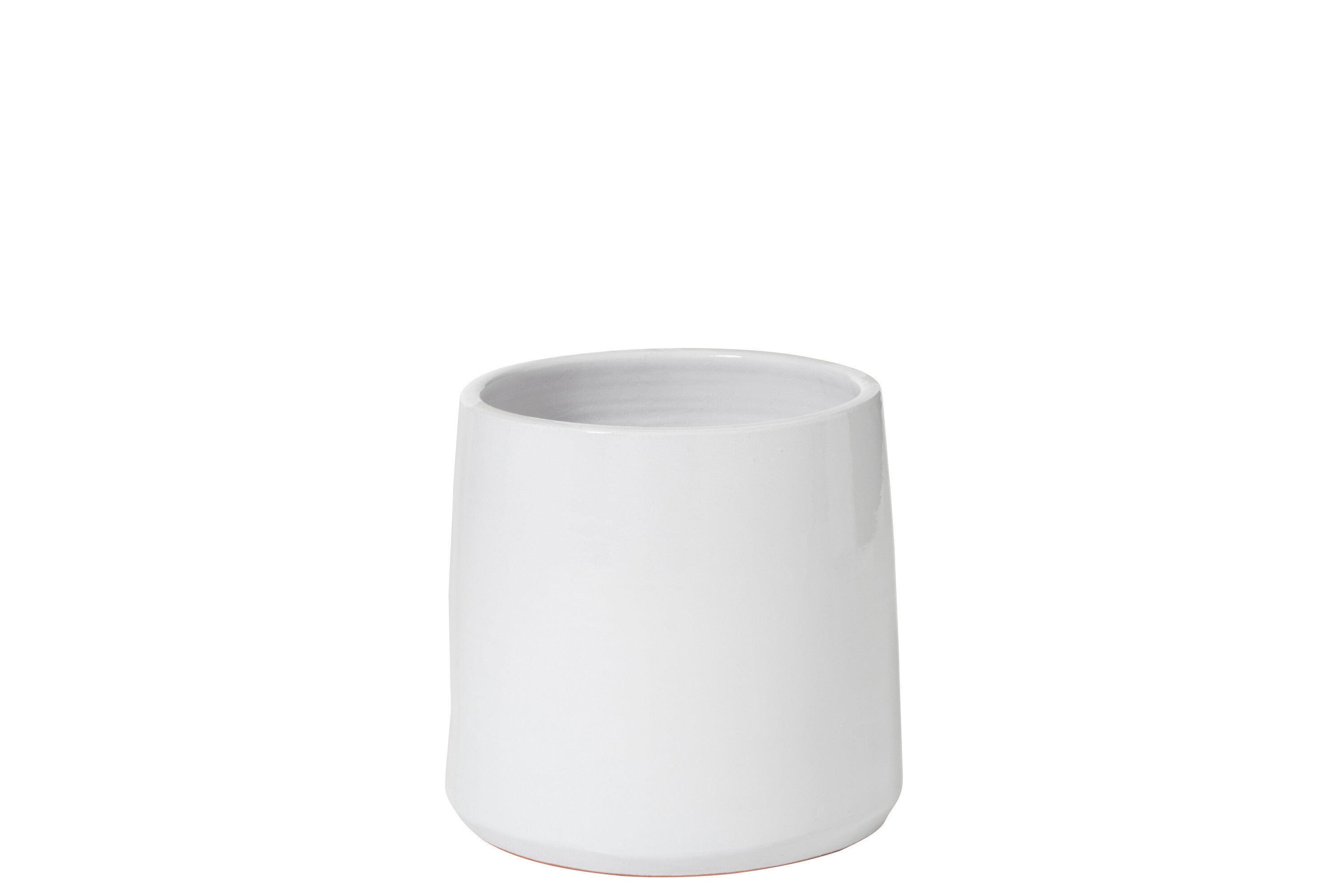 J-Line bloempot Rond - keramiek - wit - medium - Ø 23 cm