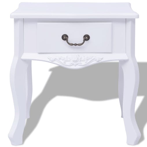 NNEVL Bedside Cabinets 2 pcs MDF White