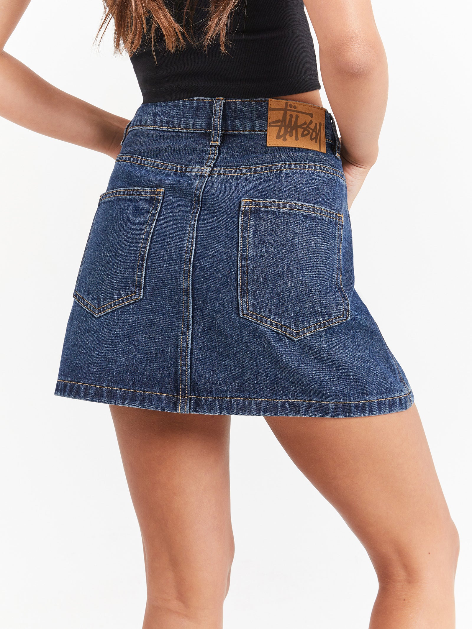 Workwear Denim Mini Skirt