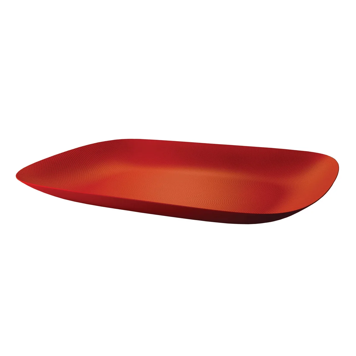 Alessi - Moiré Tablett, 45 x 34 cm, schwarz mit Reliefdekor