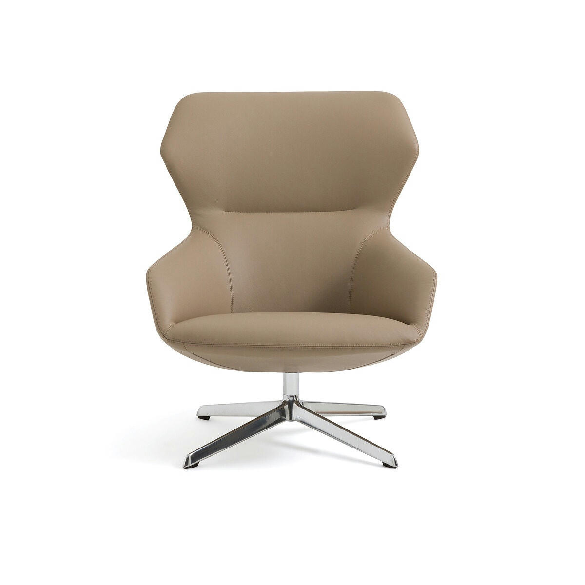 Fauteuil relax pivotant cuir pleine fleur, Archie