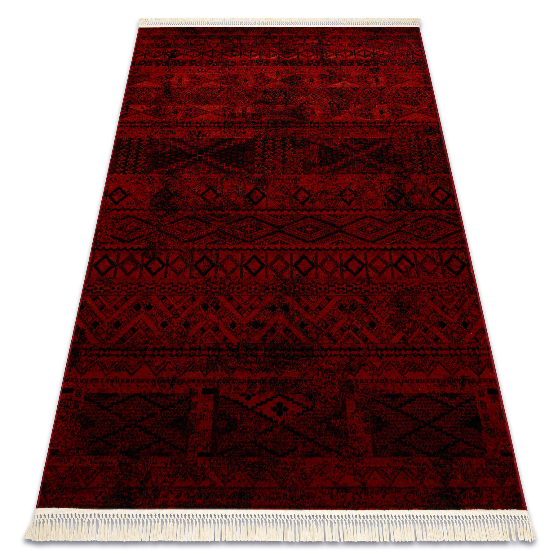 Dywan ORIENT 4722 bordo / czarny Orientalny, z frędzlami100x200 cm