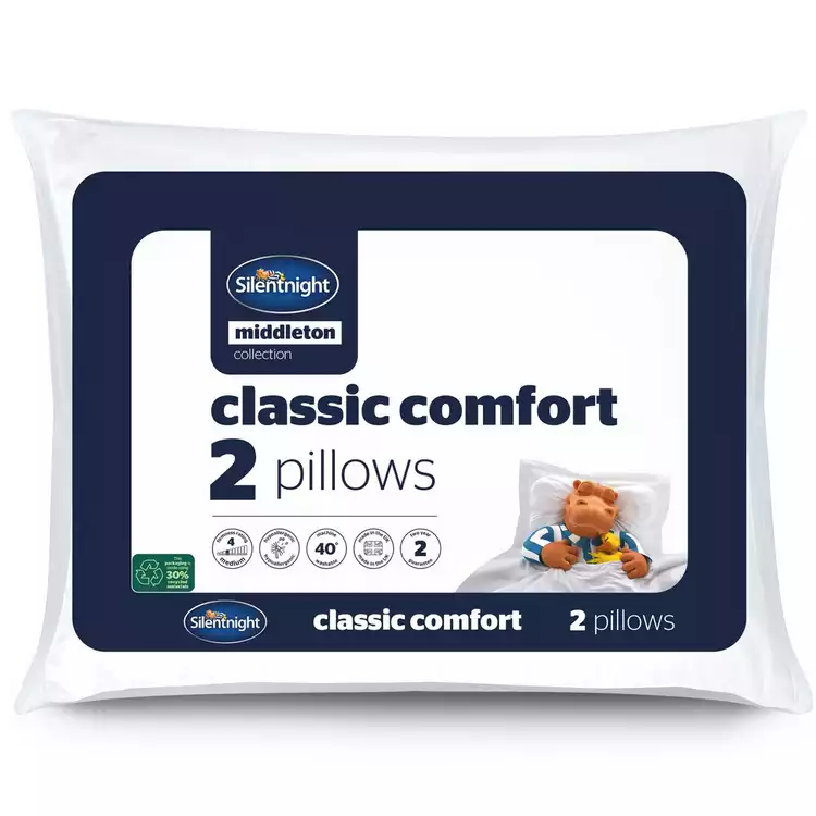 Silentnight Middleton Classic Comfort Medium Pillow - 2 Pack