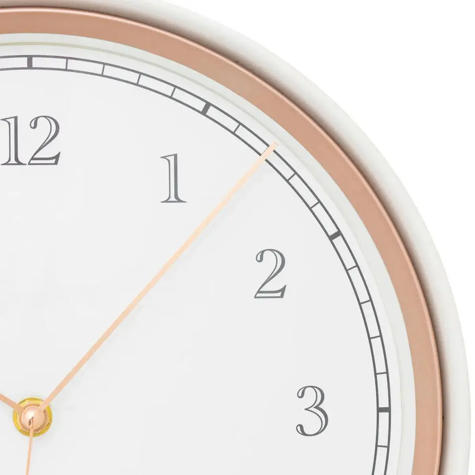 Atmosphera Wandklok Montreux - Kunststof/glas - D29cm - creme wit