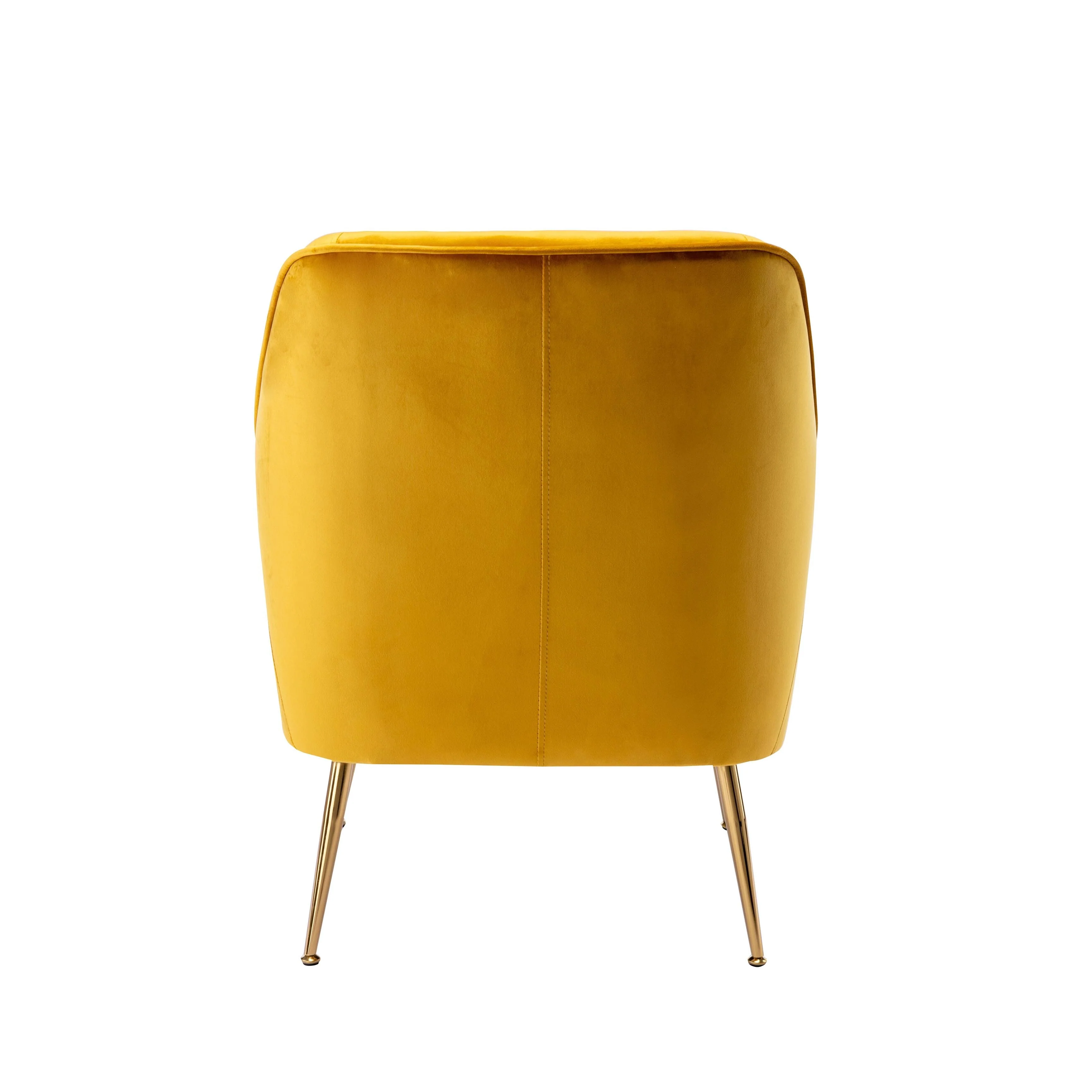 Porthos Home Adora Velvet Upholstered Accent Chair with Gold Chrome Legs