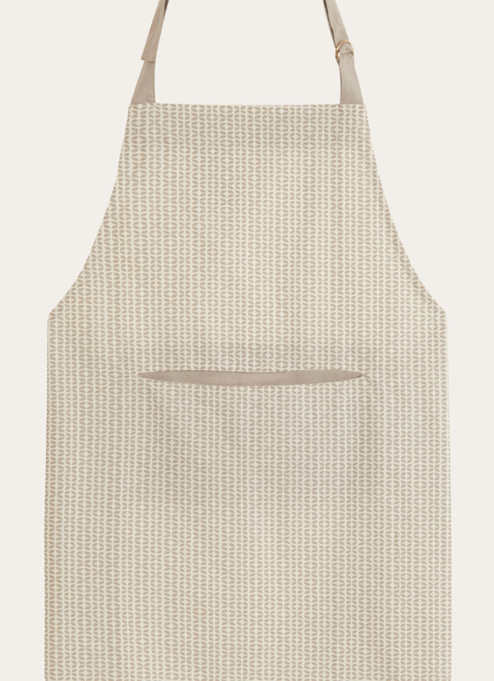 TABLIER EN COTON IMPRIMÉ MINI MOTIFS GRIS