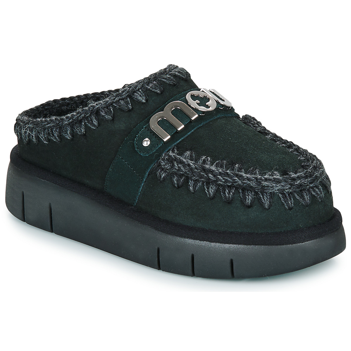 Mou - BOUNCE CLOG METAL LOGO - Black